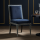 Inlay Chair with Navy Velvet Upholstery | Luxury Handmade Chair