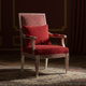 Luxury Red Inlay Armchair with Geometric Design | Luxury Handmade Chair
