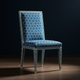 Luxury Blue Inlay Chair with Geometric Pattern | Luxury Handmade Chair