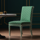 Inlay Chair with Green Hexagonal Upholstery | Luxury Handmade Chair