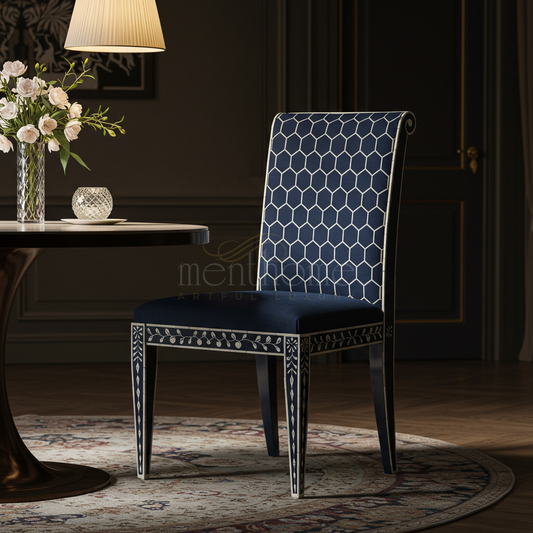 Inlay Chair with Geometric Pattern | Luxury Handmade Chair
