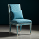 Luxury Inlay Blue Hexagon Pattern Chair | Luxury Handmade Chair