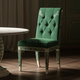 Inlay Chair with Elegant Green Upholstery | Luxury Handmade Chair