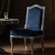 Luxury Blue Velvet Inlay Chair | Luxury Handmade Chair