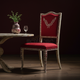Inlay Chair with Red Upholstery and Intricate Wooden Detailing | Luxury Handmade Chair