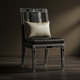 Luxury Black Inlay Chair with Ivory Floral Detailing | Luxury Handmade Chair