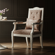 Elegant Inlay Carved Upholstered Armchair | Luxury Handmade Chair