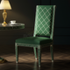 Inlay Chair in Elegant Green with Ivory Detailing | Luxury Handmade Chair
