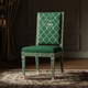 Regal Green Inlay Chair | Luxury Handmade Chair