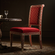 Inlay Chair with Red Upholstered Seat and Back | Luxury Handmade Chair