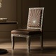 Luxury Inlay Wood and Leather Accent Chair | Luxury Handmade Chair