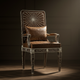 Inlay Luxury Armchair with Leather Cushion | Luxury Handmade Chair