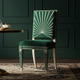 Inlay Chair with Green Sunburst Upholstery | Luxury Handmade Chair