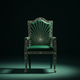 Luxurious Inlay Chair with Green Velvet Upholstery | Luxury Handmade Chair