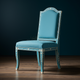 Inlay Chair in Blue with Floral Detailing | Luxury Handmade Chair