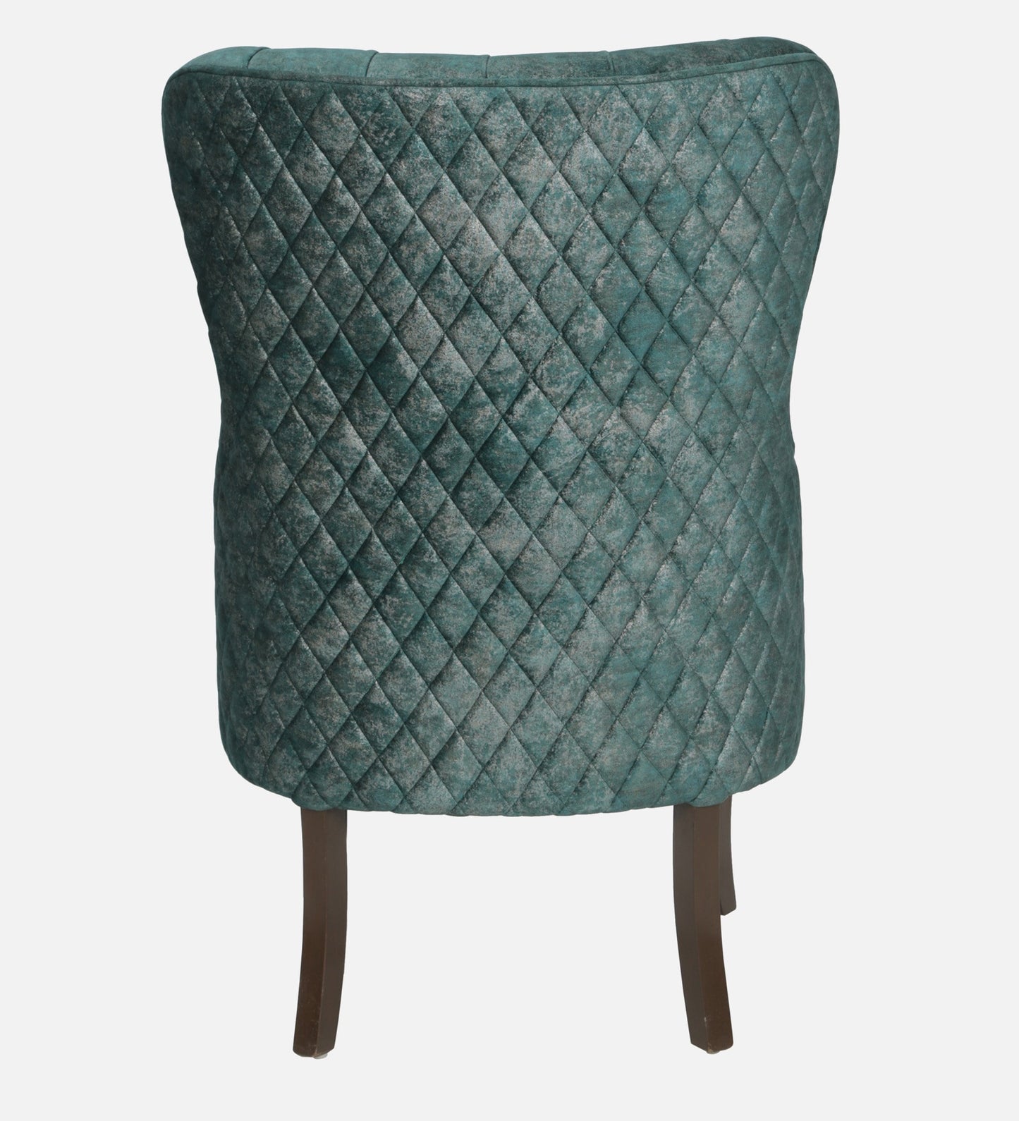 Velvet Wing Chair In Green Colour