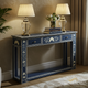 Blue and White Hand-Painted Console Table with Drawers | Luxury Handmade Console