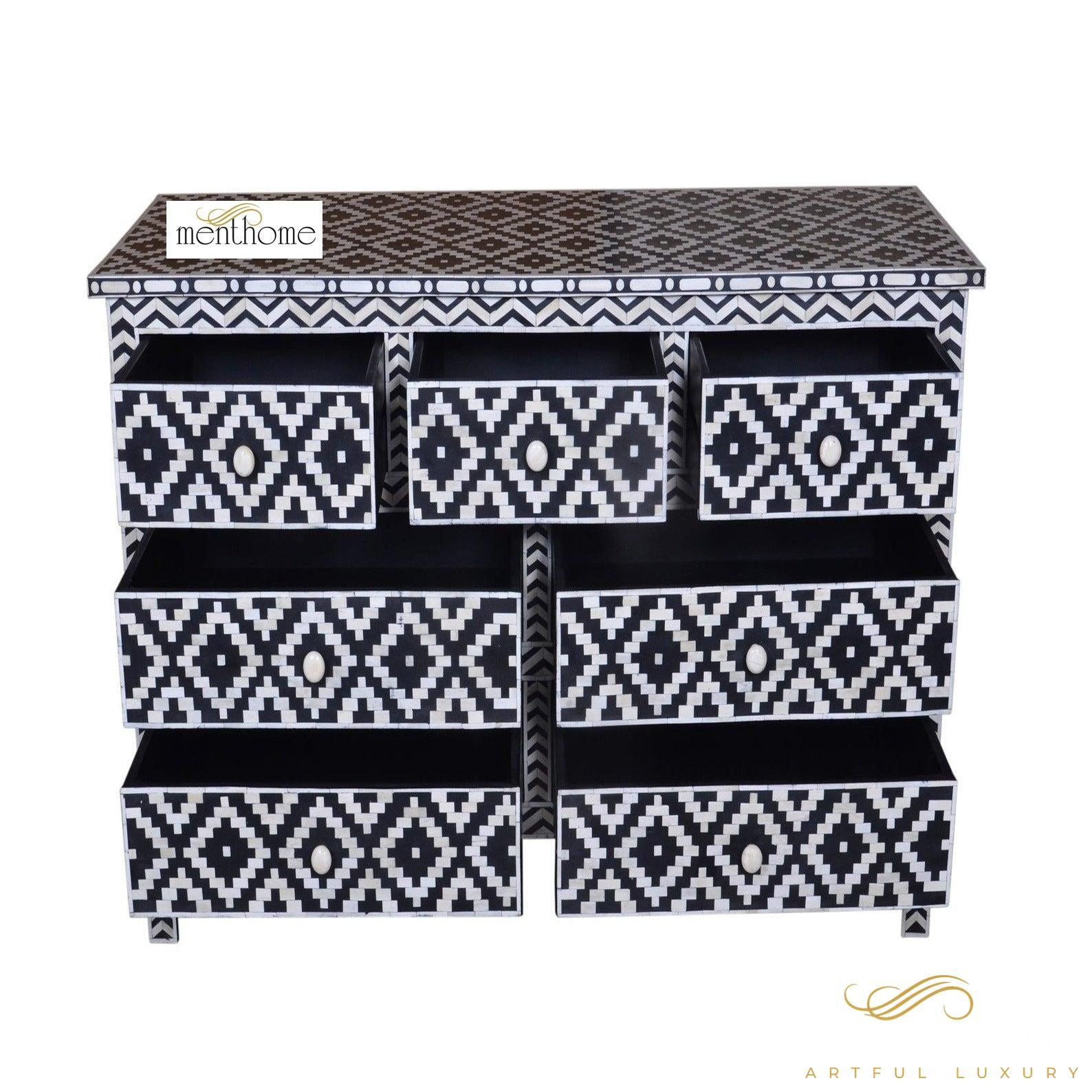 Bone Inlay dresser Handmade Design Bone inlay Wooden for Home Decorative Cabinet | Luxury Handmade Cabinet