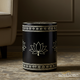 Black Decorative Lotus Side Table | Luxury Handmade Stool