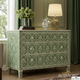 Green Floral Patterned Chest of Drawers | Luxury Handmade Dresser