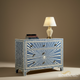 Decorative Blue and White Sunburst Chest of Drawers | Luxury Handmade Chest of Drawer