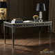 Elegant Black and Gold Accent Writing Desk | Luxury Handmade Desk