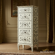 Hand-Painted Floral Tall Chest of Drawers | Luxury Handmade Tallboy