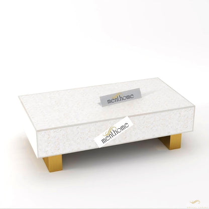 Rectangular Coffee Tables Modern Furniture Bone Inlay | Luxury Handmade Coffee Table