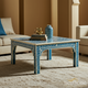 Handcrafted Blue Floral Patterned Coffee Table | Luxury Handmade Coffee Table