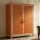 Handcrafted Decorative Wooden Wardrobe with Intricate Pattern | Luxury Handmade Wardrobe