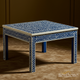 Blue and White Inlay Bone Coffee Table | Luxury Handmade Coffee Table