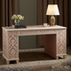 Vintage Floral Pattern Wooden Desk | Luxury Handmade Desk