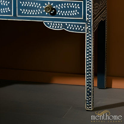 Bone Inlay Executive Desk | Chic and Functional | Intricate Detailing for Modern Spaces | Luxury Handmade Desk