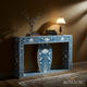 Hand-Painted Blue Floral Console Table | Luxury Handmade Console