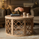 Handcrafted Ornate Round Coffee Table | Luxury Handmade Coffee Table
