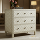 Elegant Patterned Three-Drawer Chest | Luxury Handmade Chest of Drawer