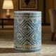 Blue and White Decorative Ceramic Garden Stool | Luxury Handmade Stool
