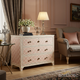 Vintage-Inspired Pink Patterned Chest of Drawers | Luxury Handmade Dresser