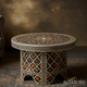 Handcrafted Inlaid Mosaic Round Coffee Table | Luxury Handmade Coffee Table