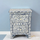 Luxury Bedside Table Bone Inlay two drawer by Menthome | Luxury Handmade Bedside Table