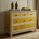 Handcrafted Wooden Chest of Drawers with Geometric Inlay | Luxury Handmade Dresser
