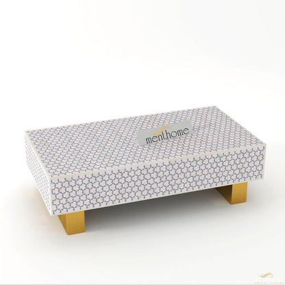 Modern Furniture Tarqua Coffee Table Bone Inlay | Luxury Handmade Coffee Table
