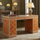 Elegant Carved Wooden Office Desk with Intricate Pattern | Luxury Handmade Desk