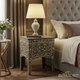 Handcrafted Floral Inlay Bedside Table | Luxury Handmade Bedside Table