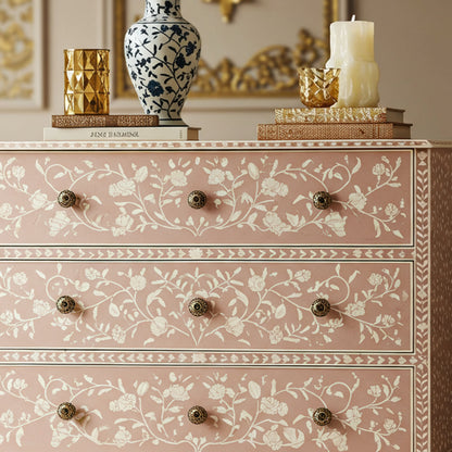pink knobs dresser Pink Dresser with Flower Knobs