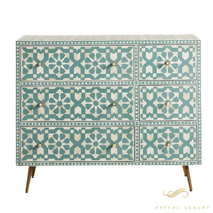 Moroccan Six Drawer Dresser | Luxury Handmade Dresser