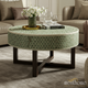 Green Hexagonal Mosaic Round Coffee Table | Luxury Handmade Coffee Table