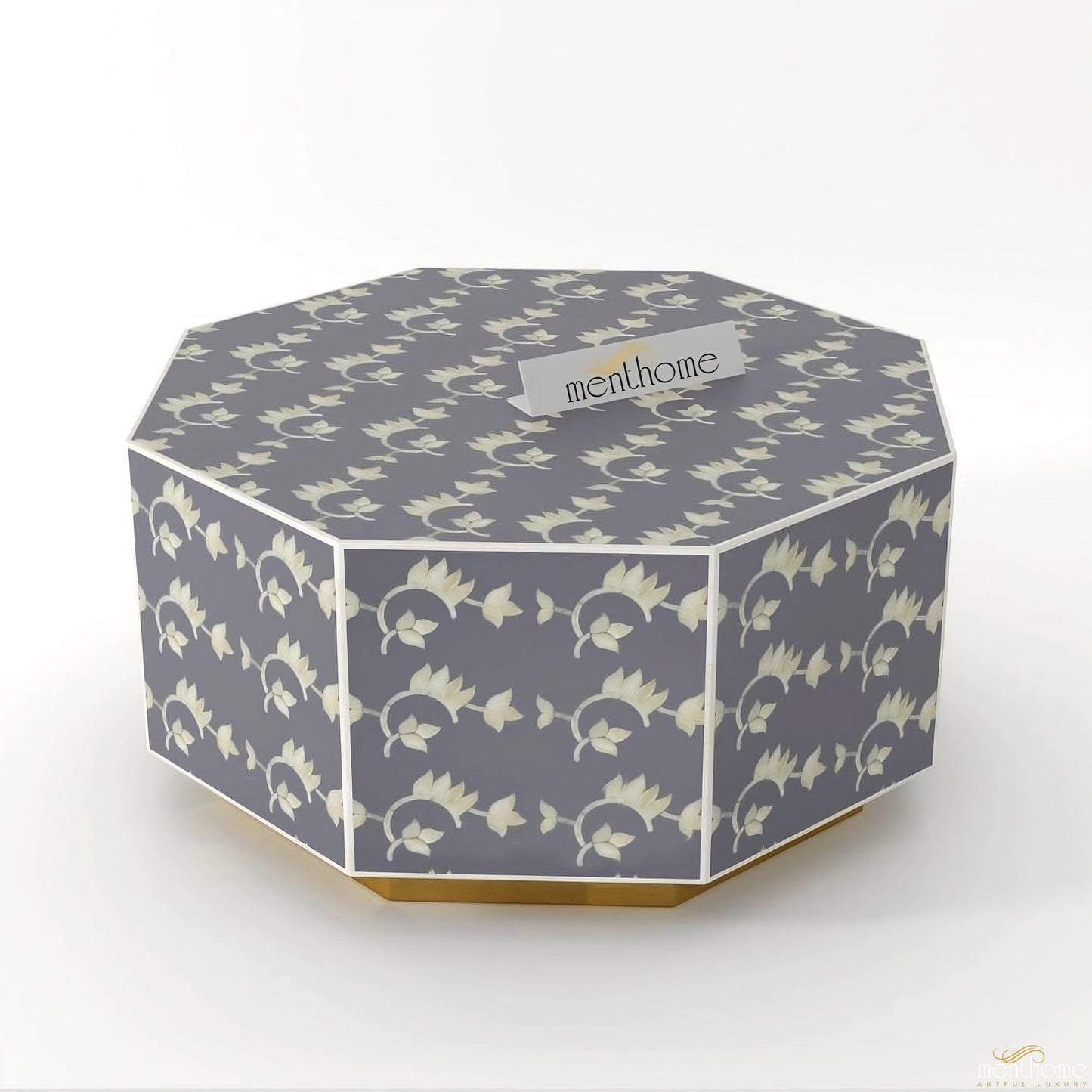 Hexagon Coffee Table Bone Inlay - HoneyComb | Luxury Handmade Coffee Table