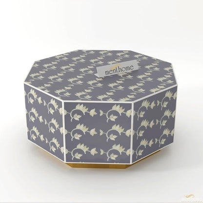 Hexagon Coffee Table Bone Inlay - HoneyComb | Luxury Handmade Coffee Table
