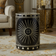Black and White Decorative Drum Accent Table | Luxury Handmade Stool